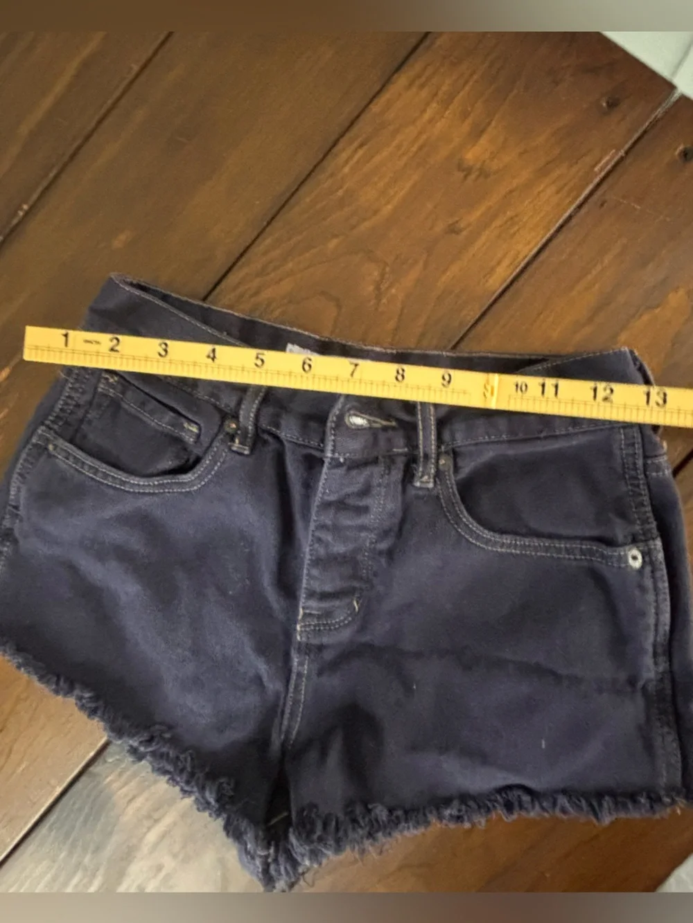 Brandy Melville Black Button Fly Jean Shorts SZ 26